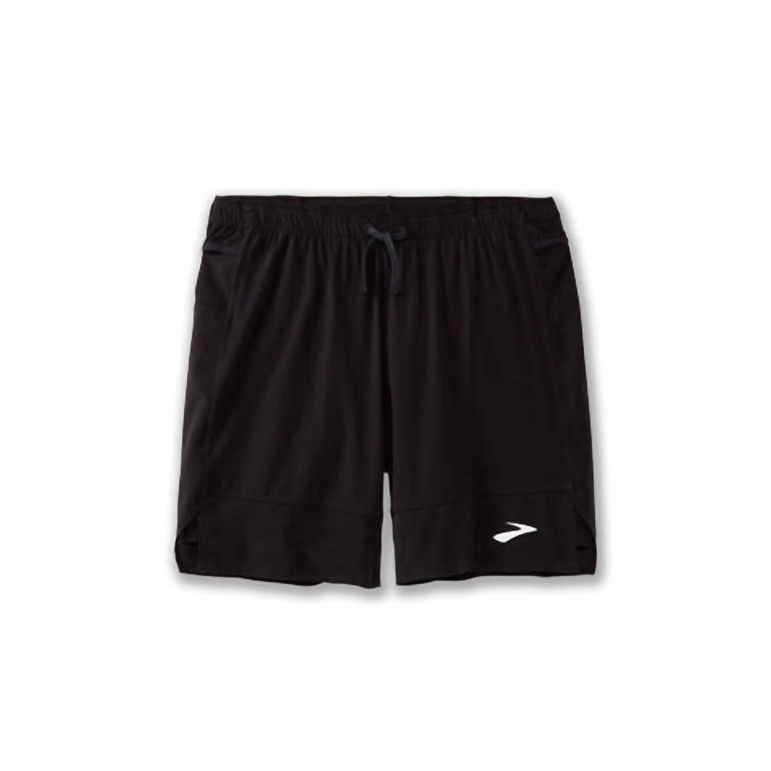 BROOKS Men's High Point 7" 2-in-1 Running Short in 1 running short in black - men's shorts - view 6
