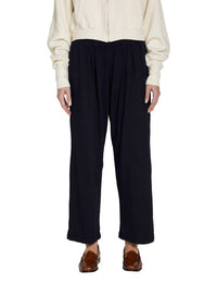 LES TIEN Penny Pleated Pant in navy - women's pants