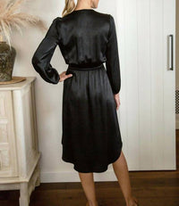 SATIN HI-LOW DRESS