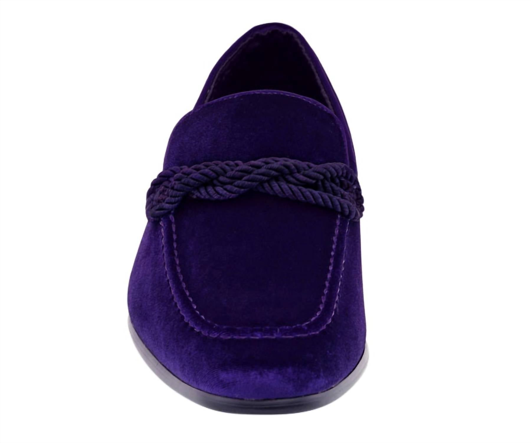 Amali Men's Essex Loafer in purple - men's loafer - detail view