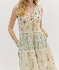 Entro - Jane Tiered Sleeveless Midi Dress