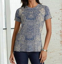 Johnny Was - Janie Favorite Short Sleeve Denim Bandana Print