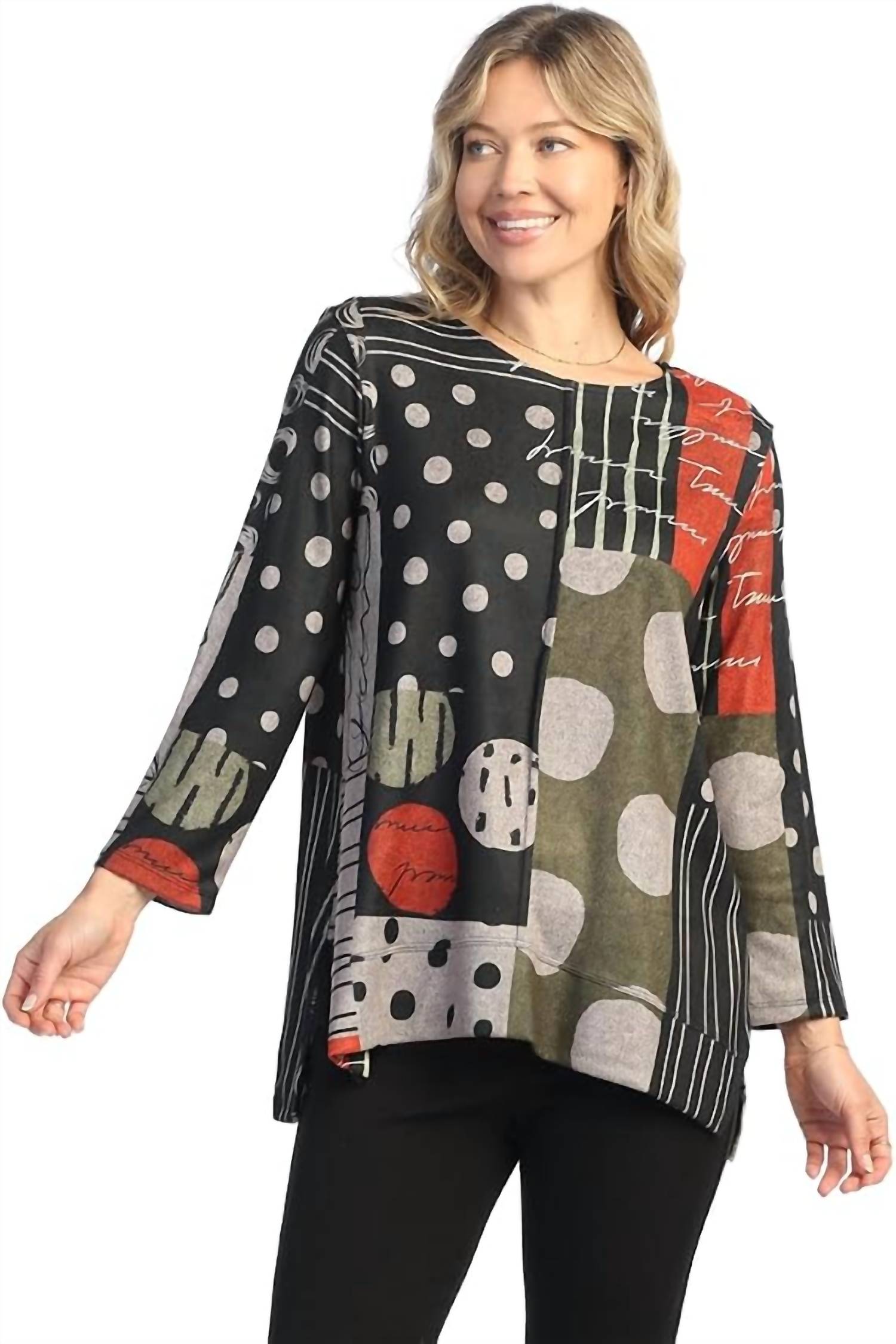 Jess & Jane - Amelia Asymmetric Slinky Knit Top