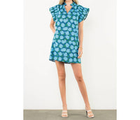 Thml - Hello Hydrangea Flutter Sleeve Dress