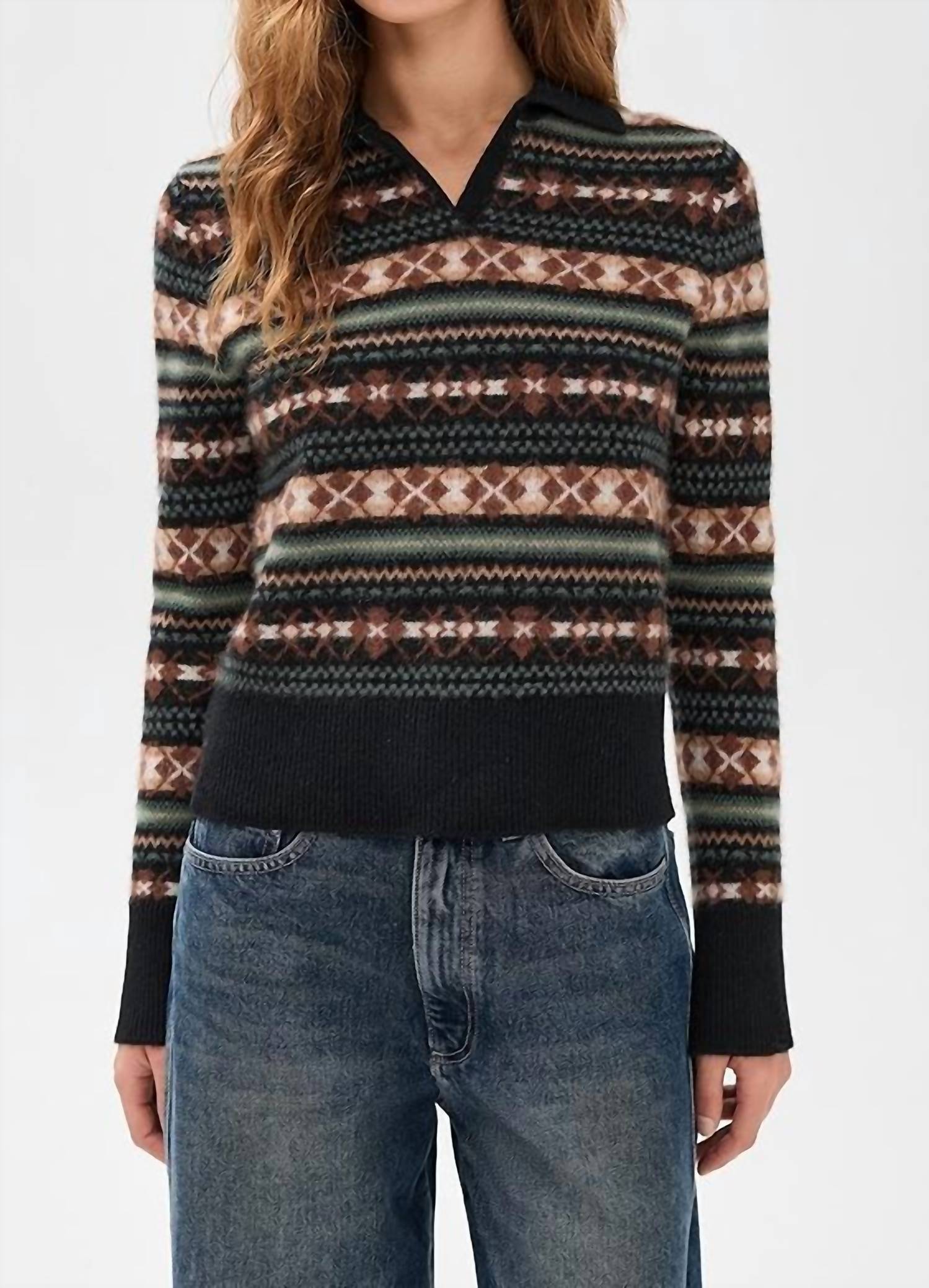 Vince - Fair Isle Polo Sweater