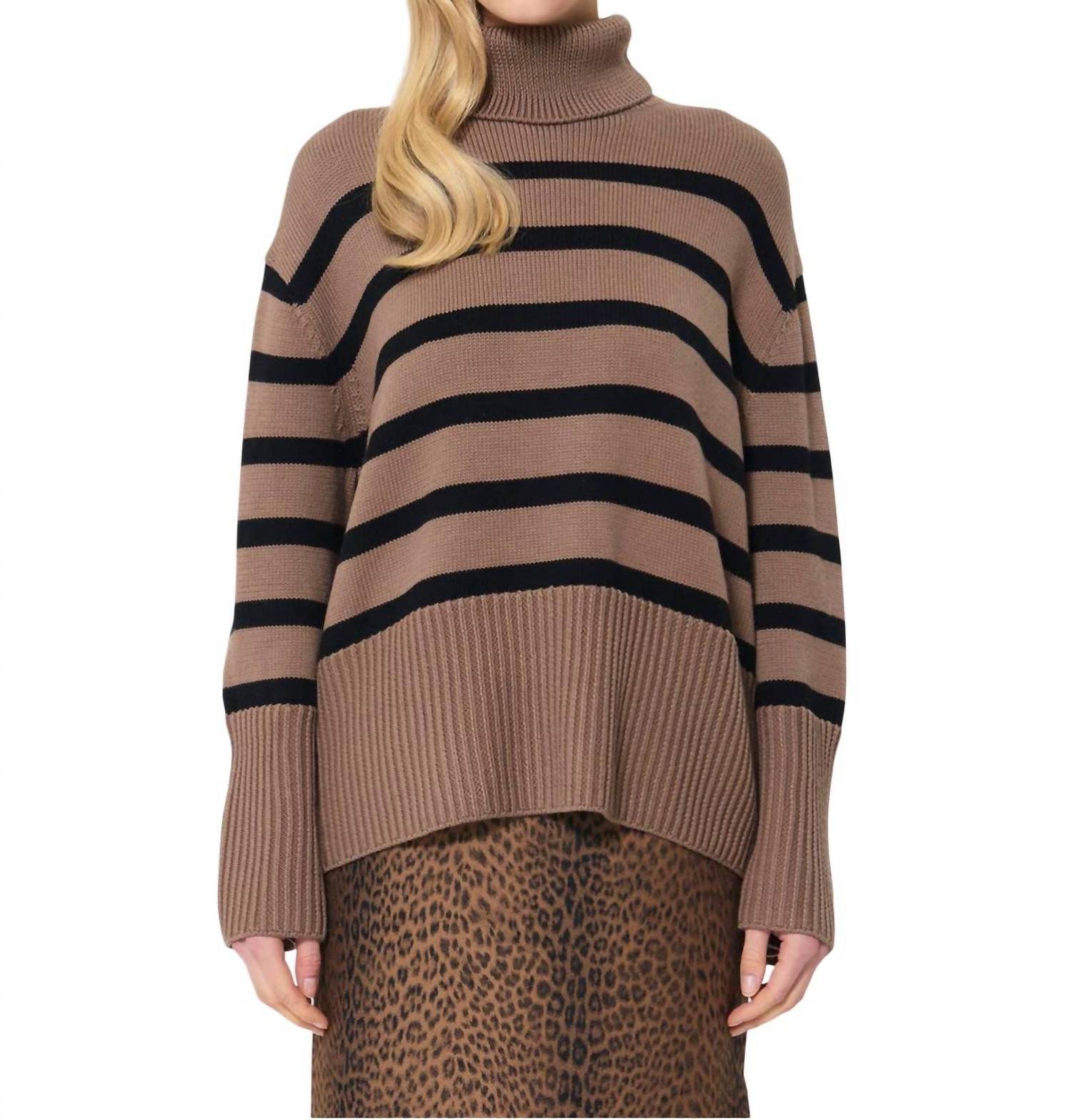 Tara Jarmon - Pacome Striped Turtleneck Sweater