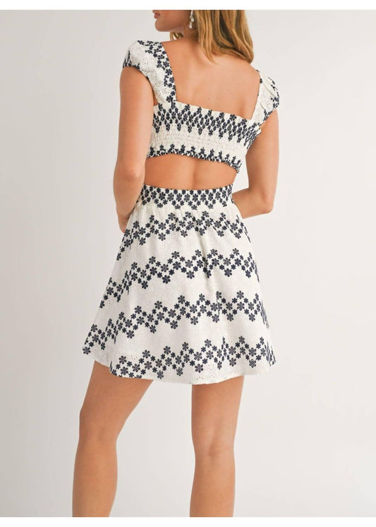 Sage The Label - Costa Del Sol Eyelet Cutout Mini Dress