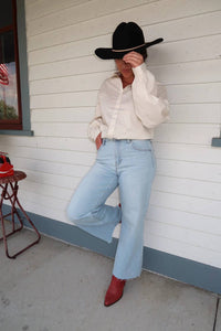 Jbd. - Distressed Hem Straight Leg Jeans