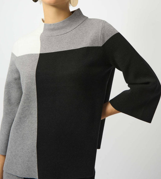 Joseph Ribkoff - Jaquard Colorblock Sweater