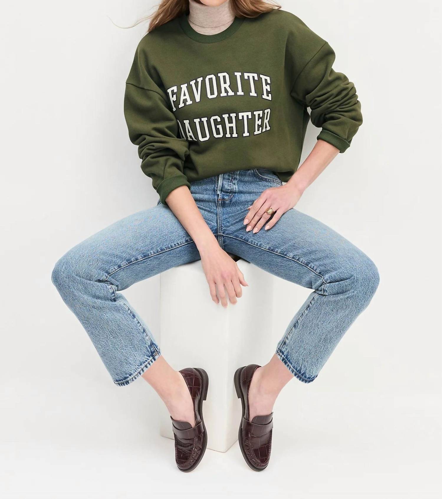 Favorite Daughter - The Cropped Collegiate Sweatshirt