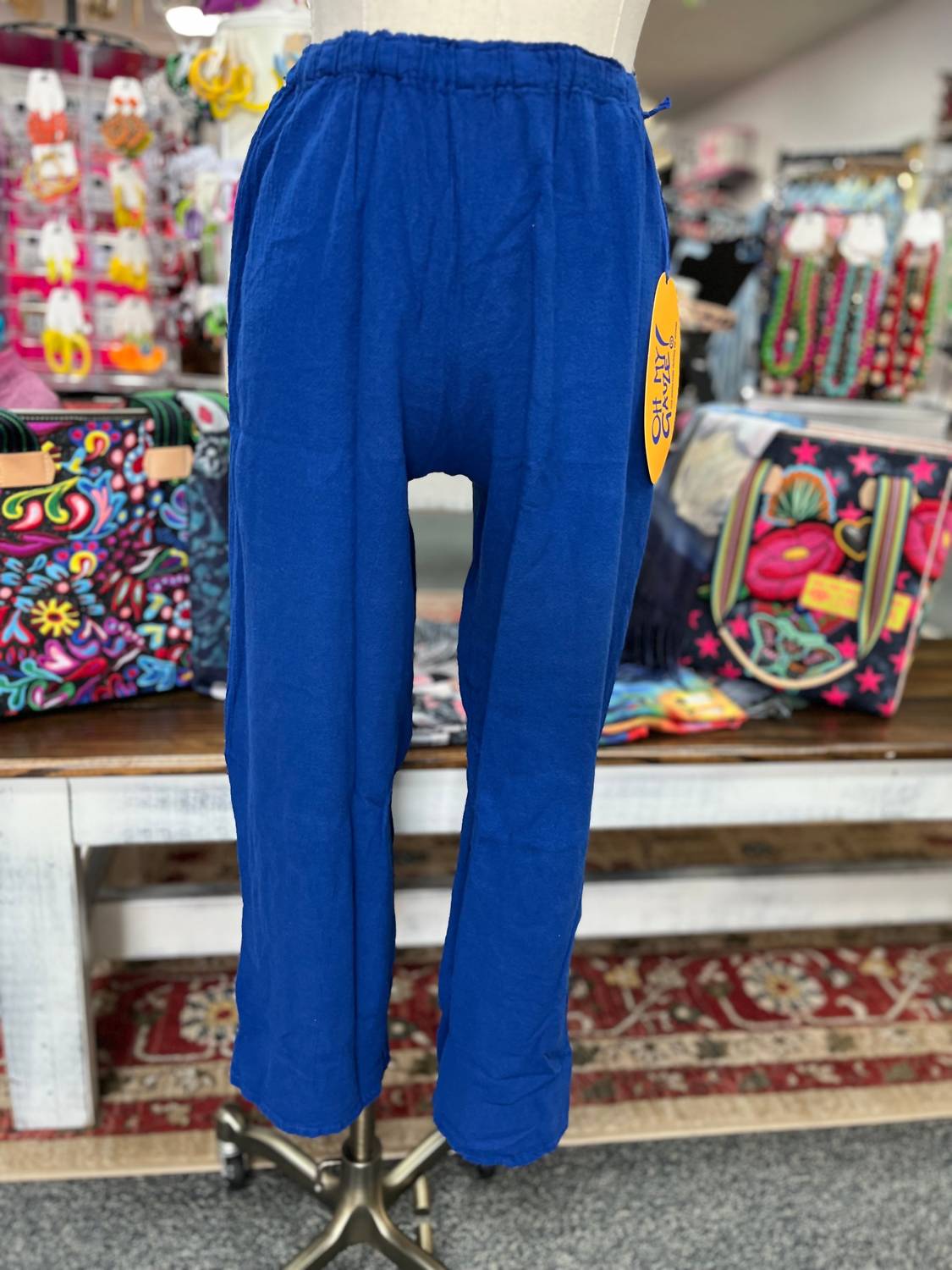 Oh My Gauze! Cloud Pant in cobalt 1 - women's pants - alternate view