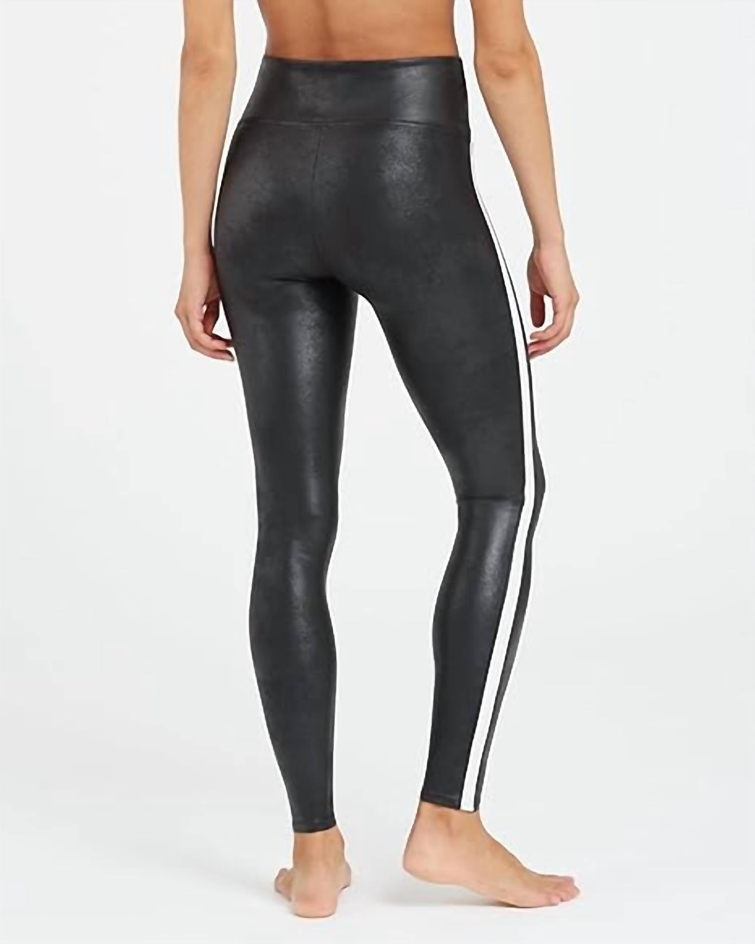 Spanx - Faux Leather Stripe Leggings