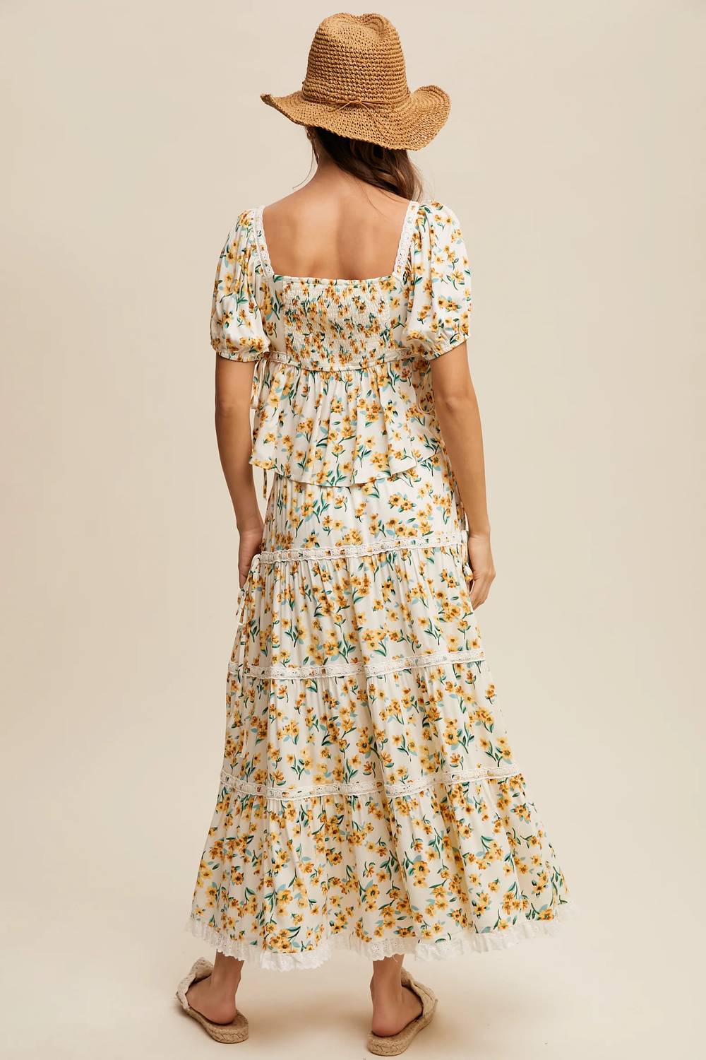 Listicle - Women's Flower Print Maxi Skirt