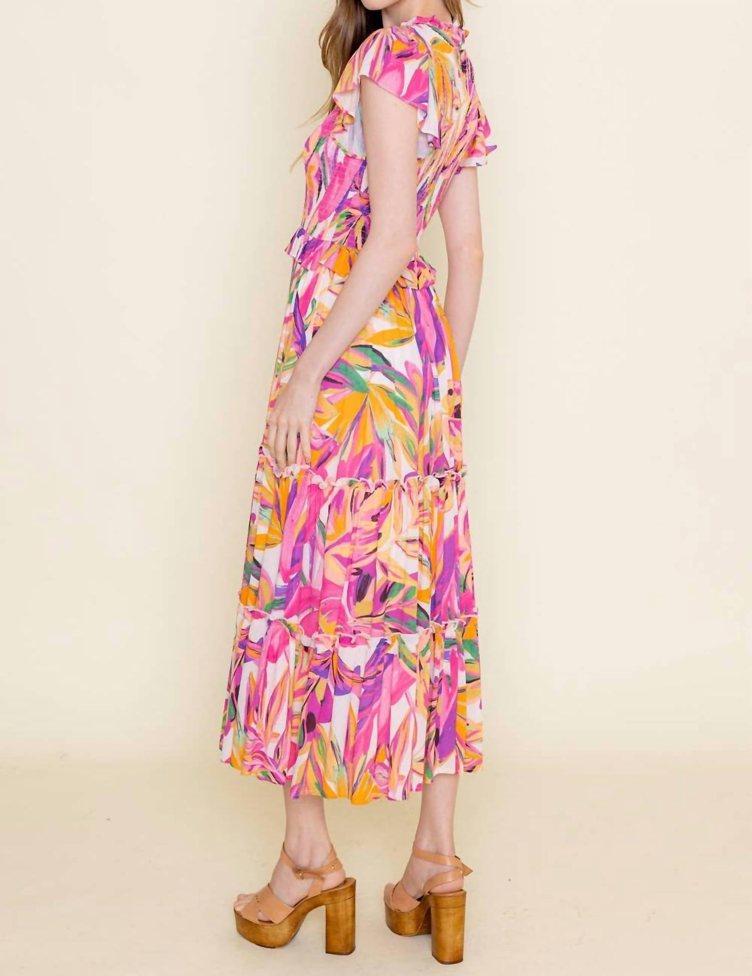 Fore Collection - Floral Smocked Dress