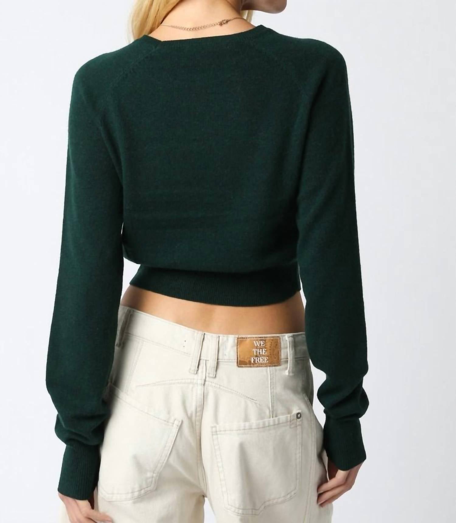 Olivaceous - Luz Cropped Knit Top