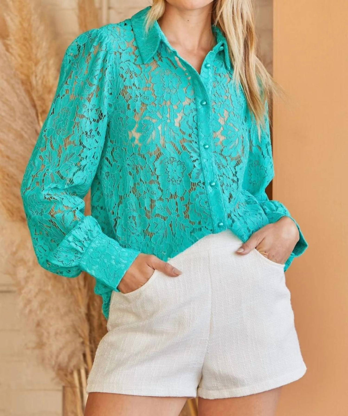 Andree By Unit - Holly Long Sleeve Lace Blouse