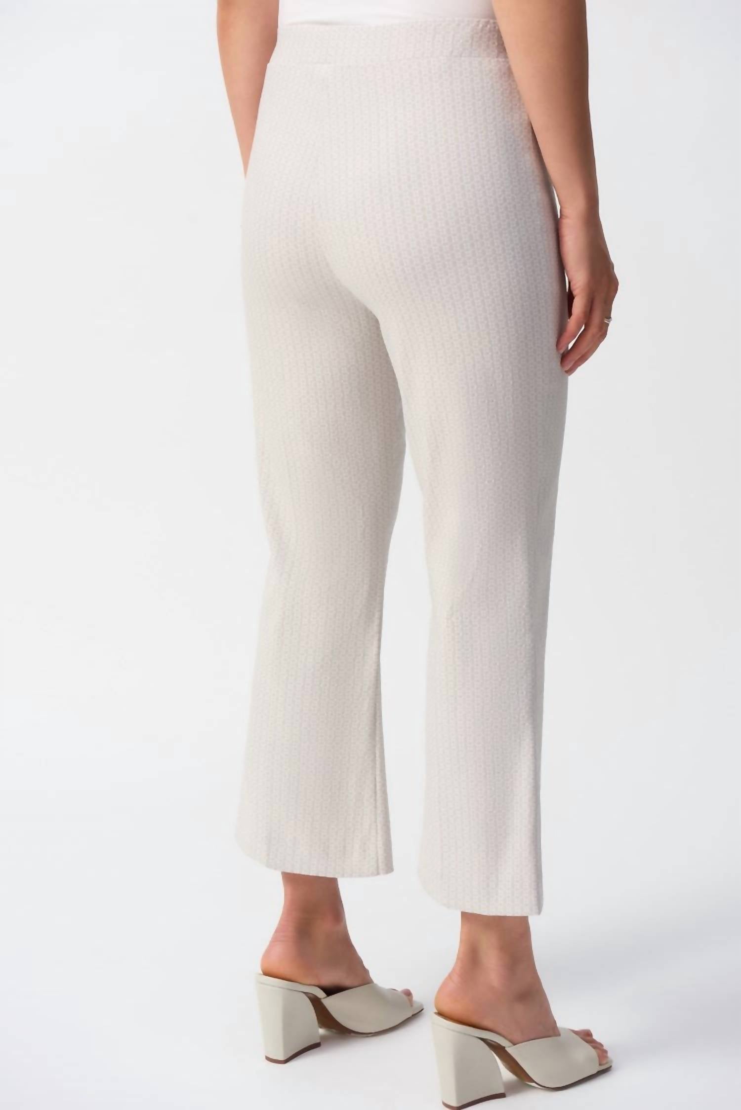 Joseph Ribkoff - Geometric Jacquard Flared Pull On Pant