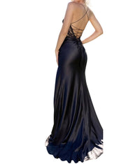 PORTIA&SCARLETT Formal Beaded Jersey Gown in black - women's dress - detail view