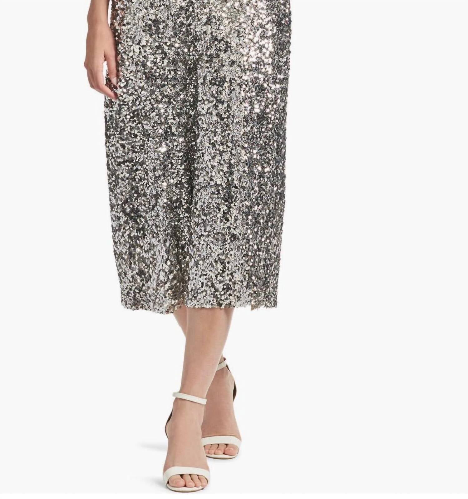 Sachin & Babi - Roux Sequin Cutout Midi Dress