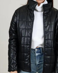 Rd Style - Sleek Faux Leather Jacket
