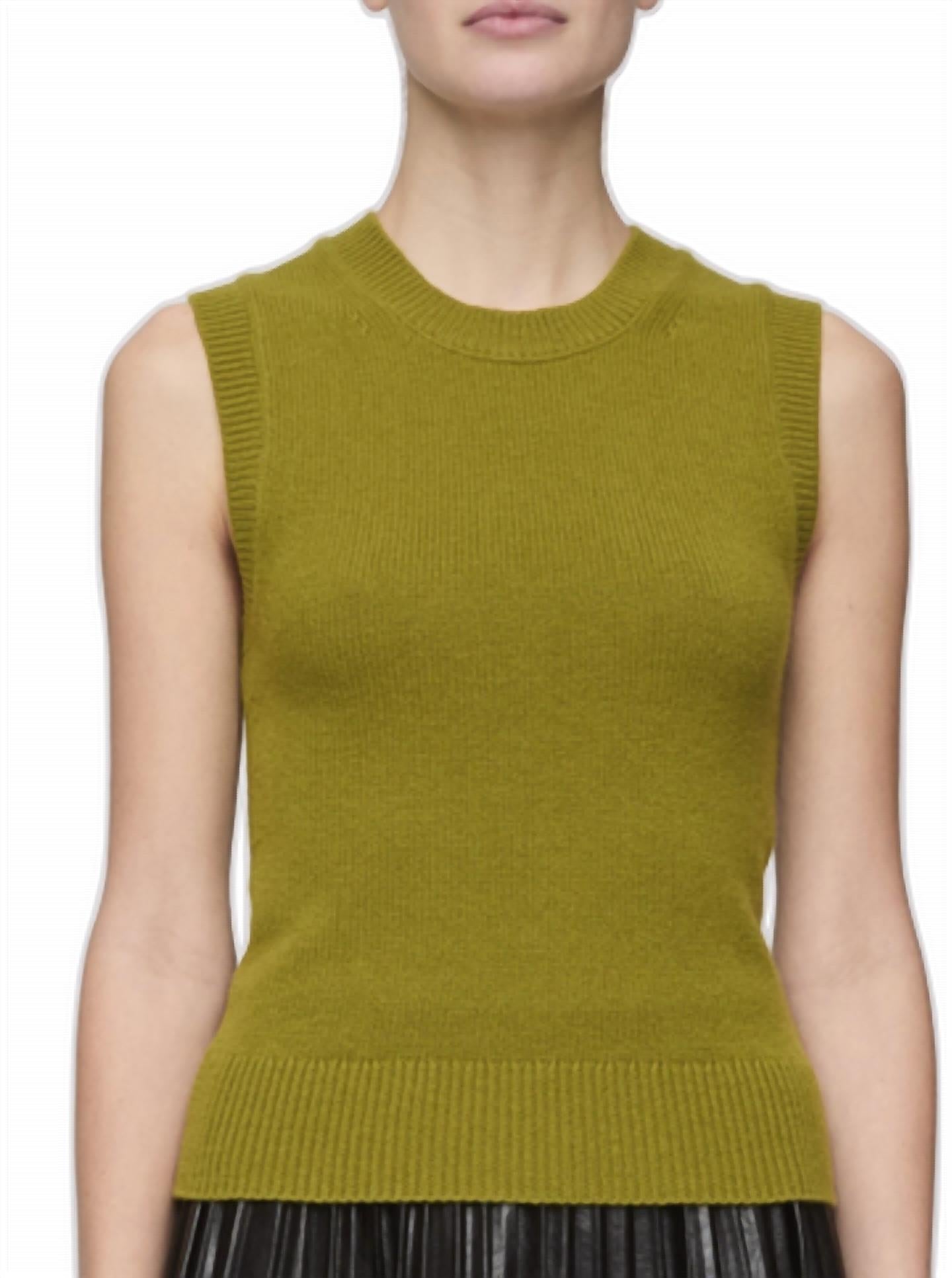 A.L.C. Ian Sleeveless Cashmere Top in loden - women's tank top