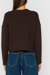 Velvet Heart - Kalliope Cable Knit Cropped Sweater