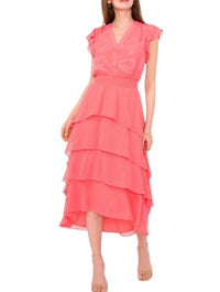 Vince Camuto - Ruffled Tiered Chiffon Maxi Dress