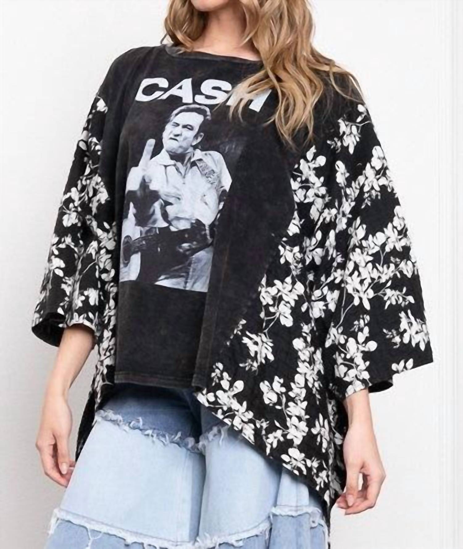 Blue Velvet - Kantha Poncho Top