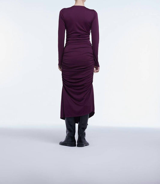 Dāl The Label - Ruched Asymmetric Midi Dress