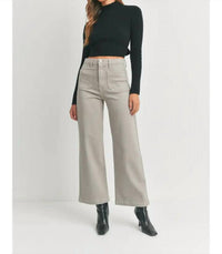 Just Black Denim - Patch Pocket Wide Leg Jean