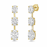 Diana M Jewels - Women's Oval Lab-Grown Diamond Stud Earrings (20.00 Ct TCW) - Signature