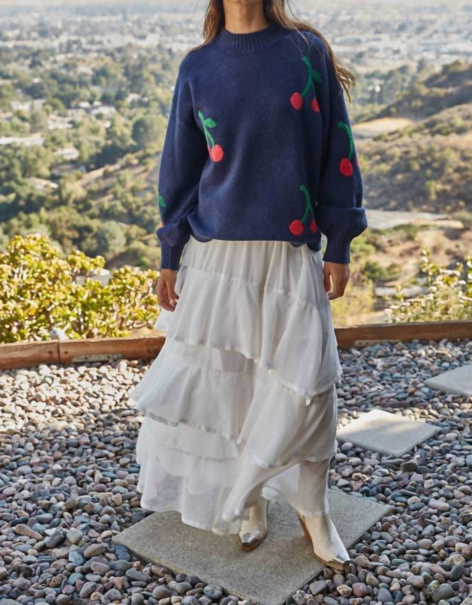 By Together - Cherry Print Sweater