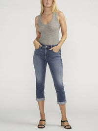 Silver Jeans Co - Elyse Mid Rise Luxe Stretch Capri Jean
