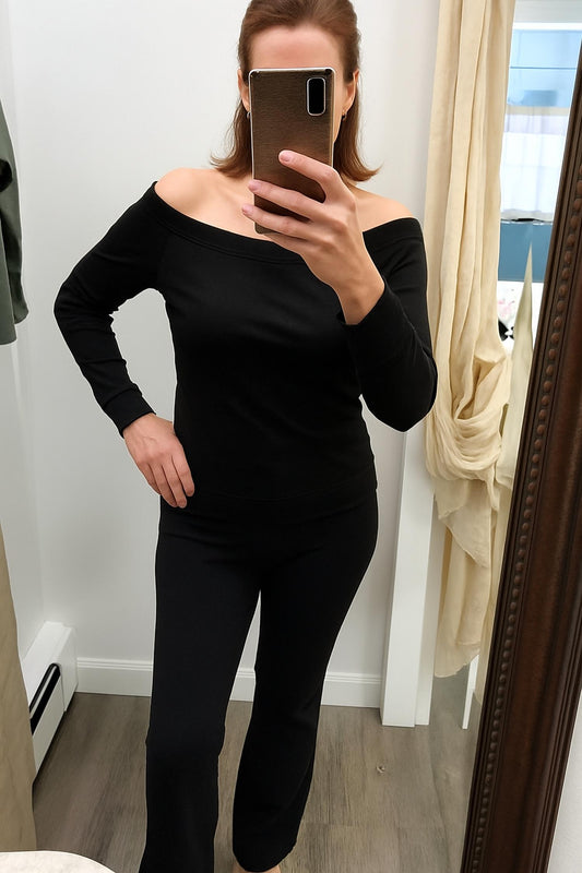 Bobi - Off The Shoulder Long Sleeve Top