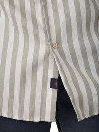 Faherty Short Sleeve Movement Monterrey Shirt in clover valley stripe - men's t-shirt - alternate view