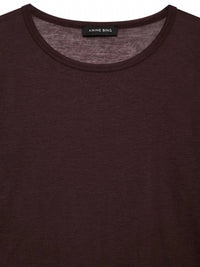 ANINE BING Sylvie Long Sleeve Tee in dark brown - women's long sleeve top - view 8