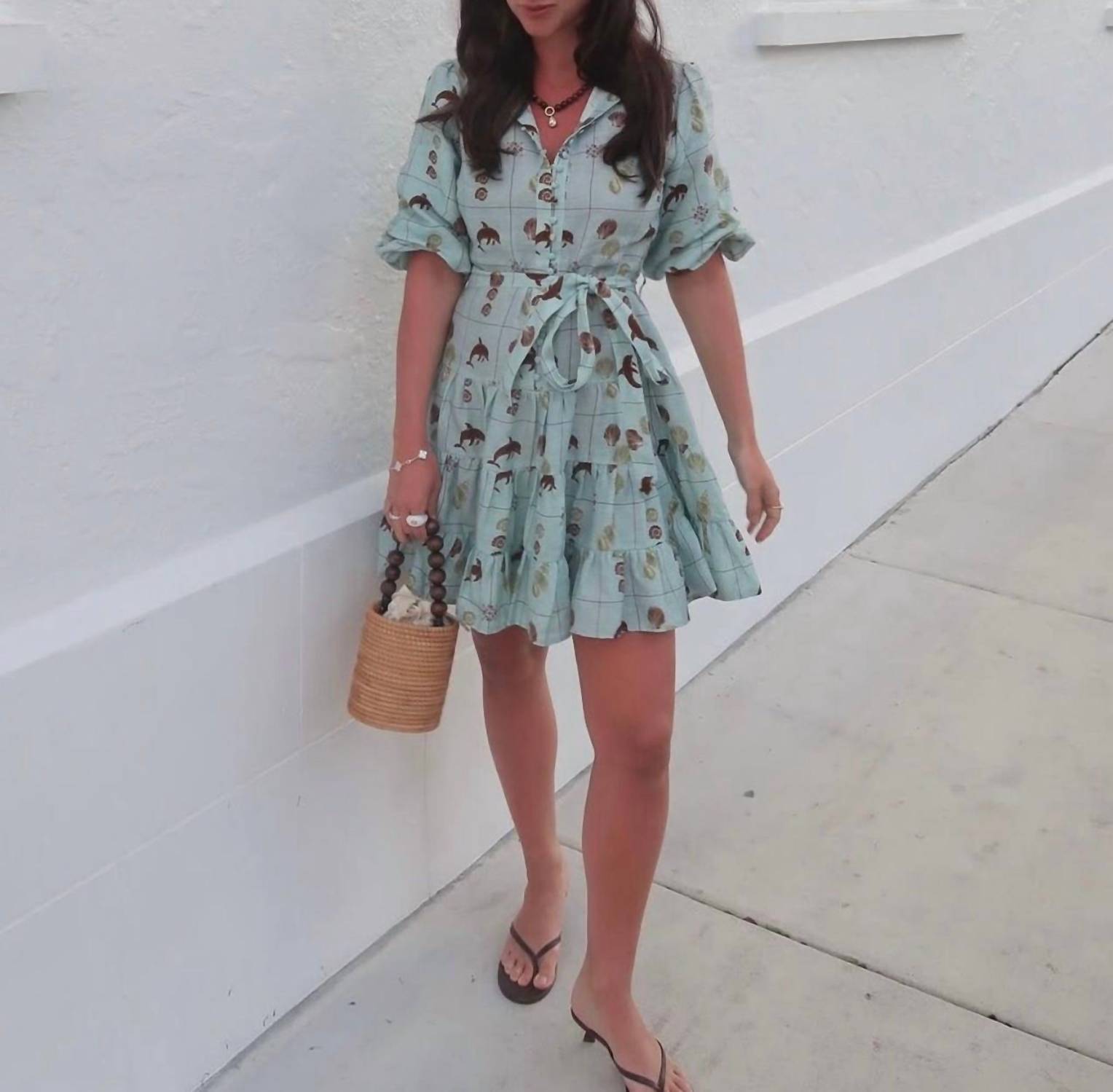 Palm Noosa Ruba Mini Dress in green - women's dress
