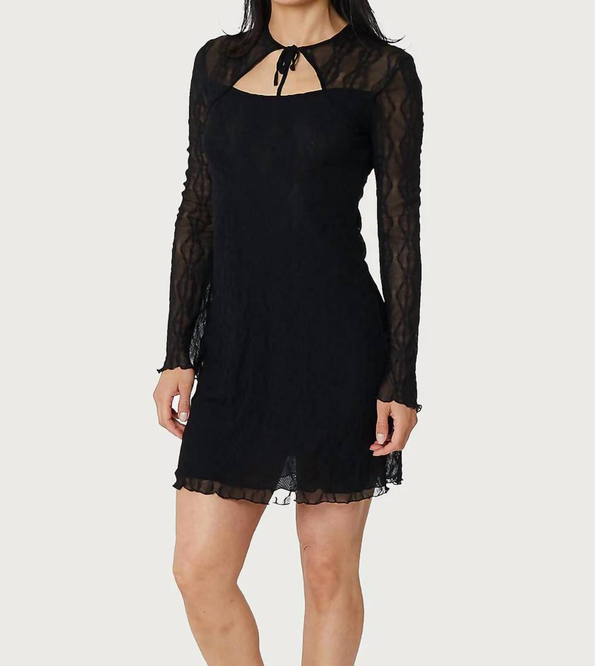 Find Me Now - Women's Mariposa Bow Mini Dress