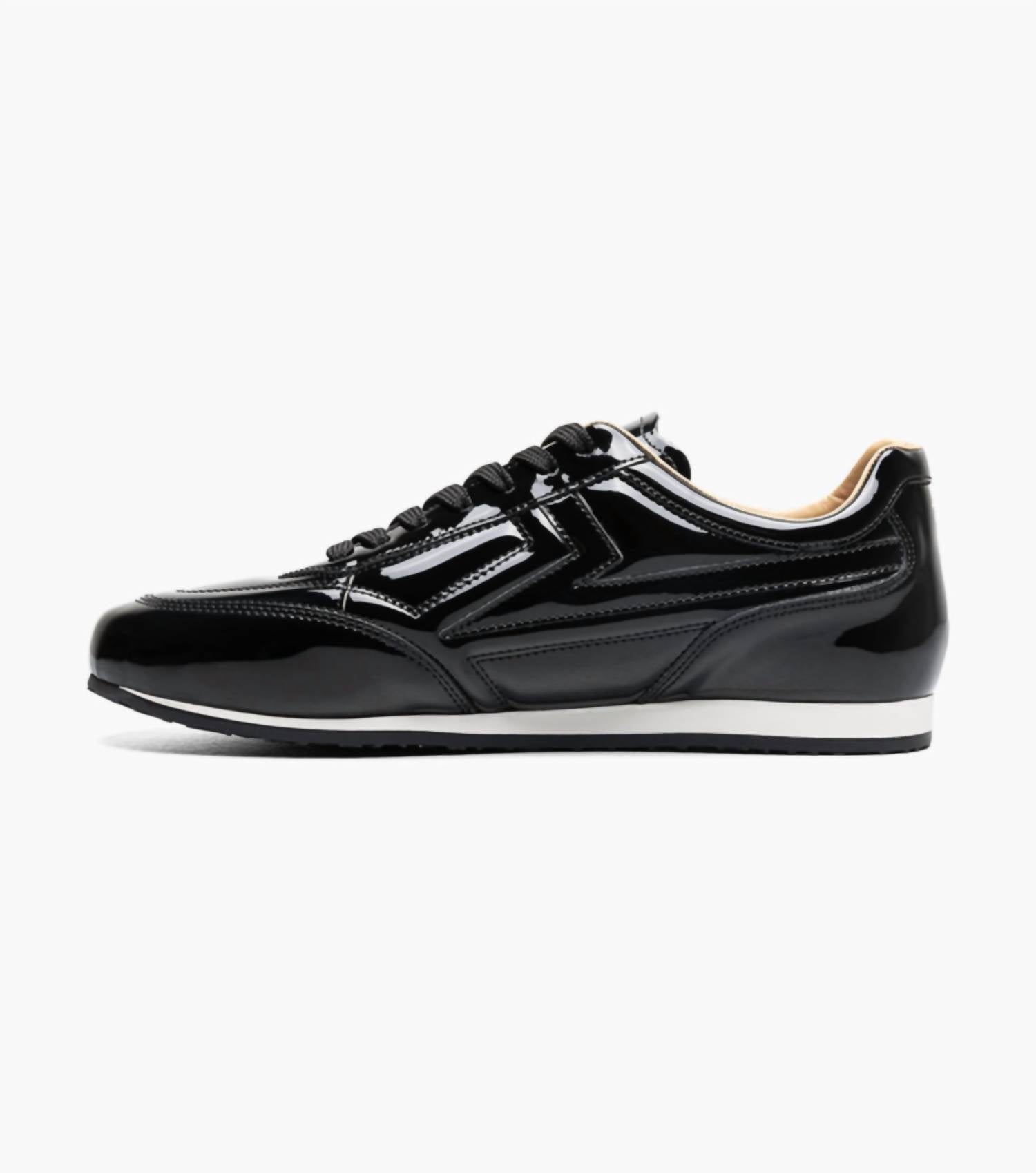 STACY ADAMS Men's Action 150 Sporty Lace Up Shoes in black patent - men's sneaker - view 4