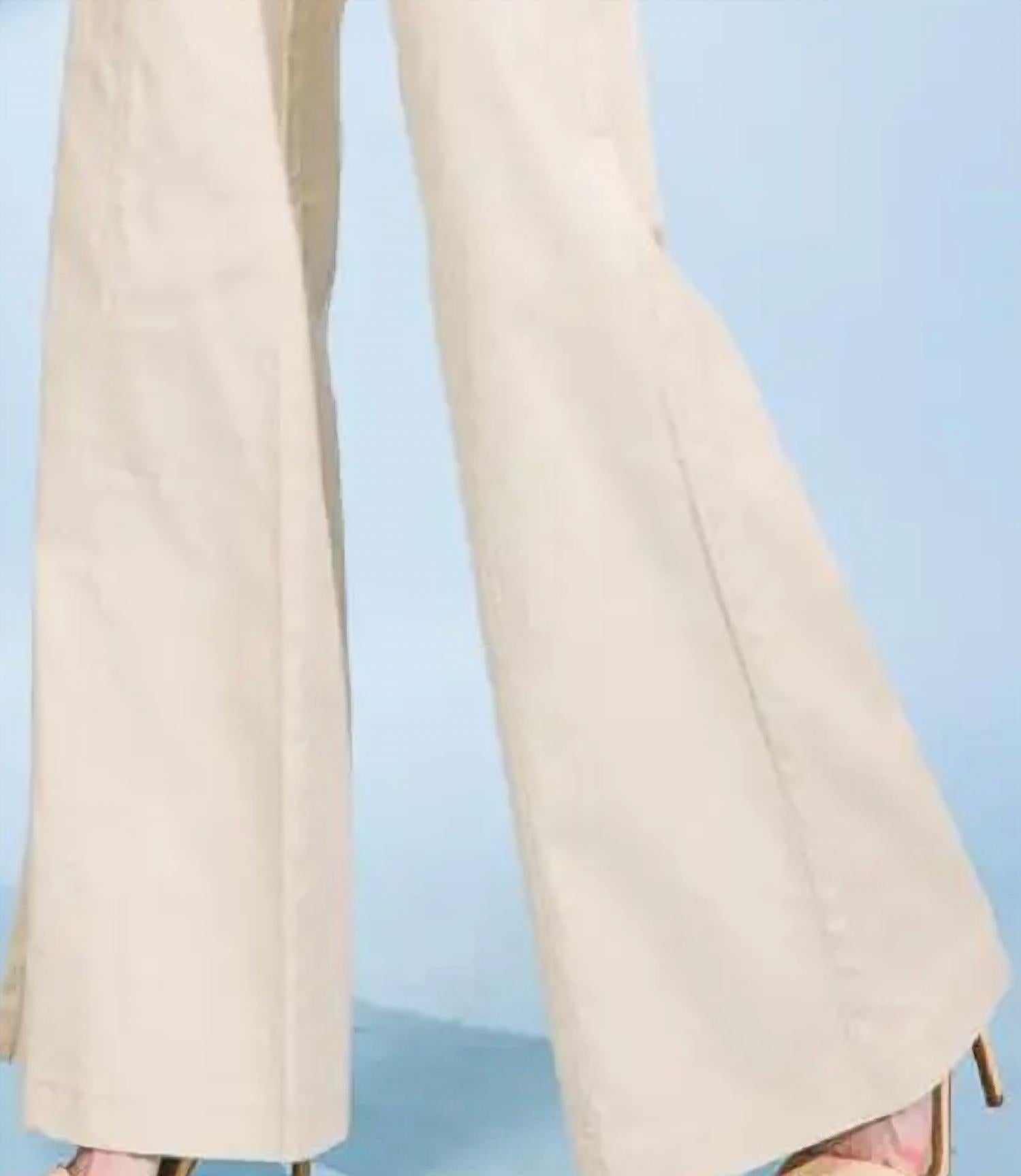 FLYING TOMATO High Cotton Pant in beige - women's pants - detail view