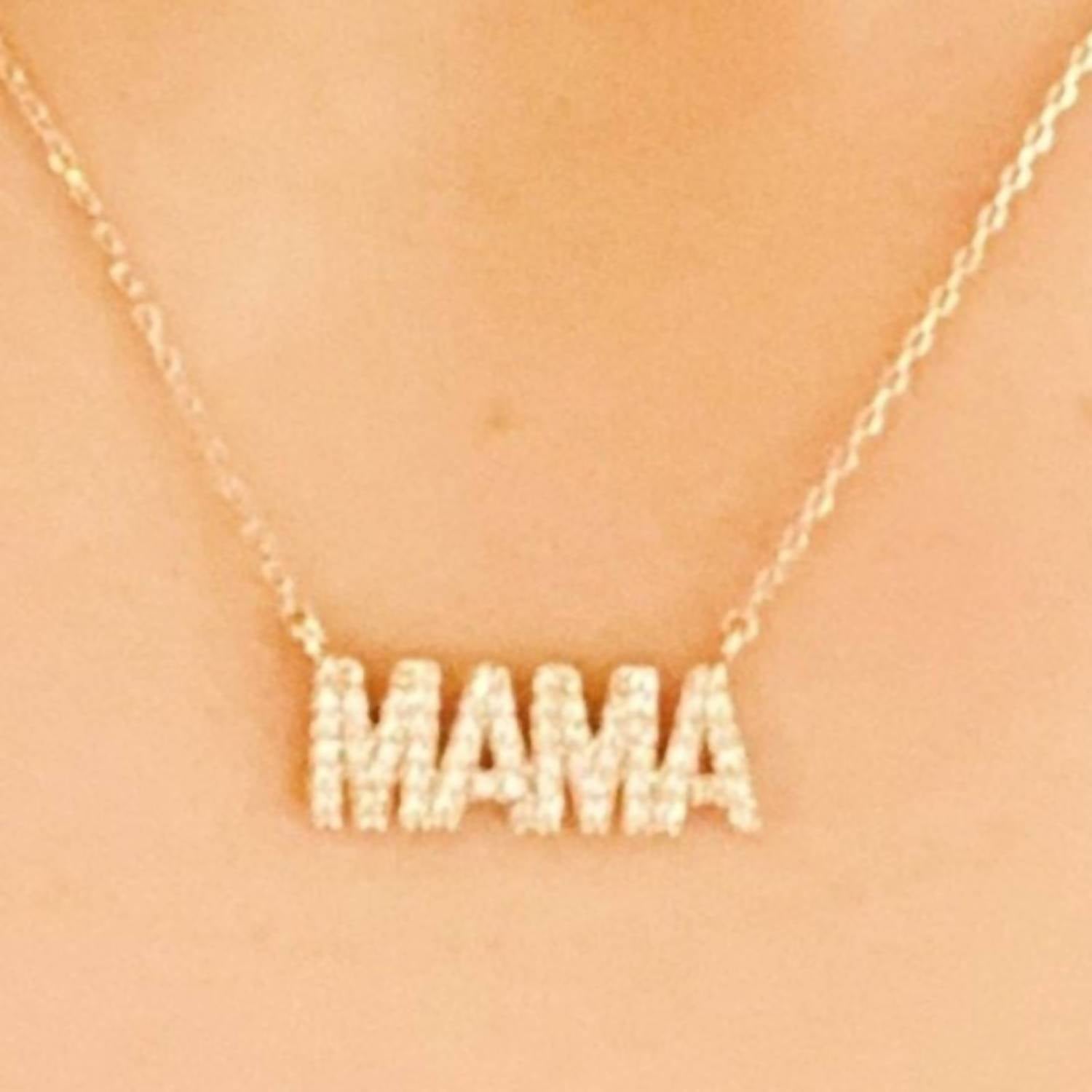 Ellison+Young - Women's Crystal Mama Pendant Necklace