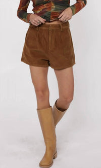 Sage The Label - So Fine Wash Corduroy Pleat Front Short