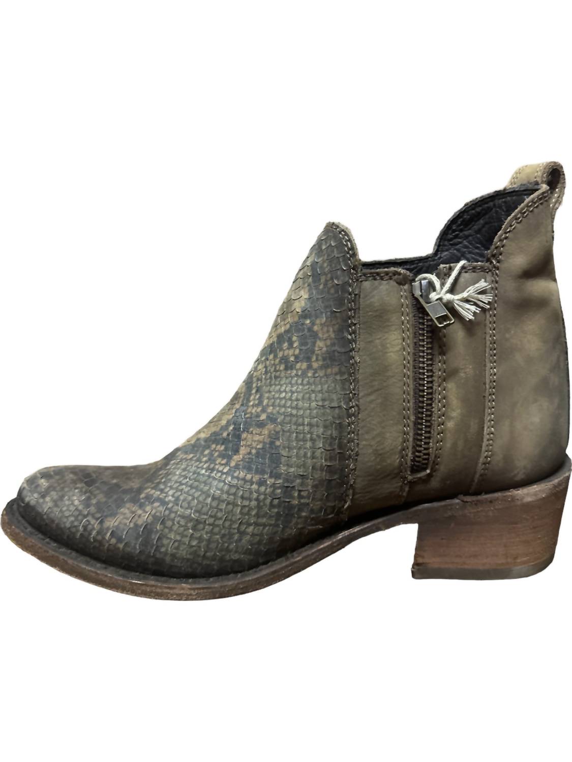 Liberty Black - Women's Elsa Python Skin Boots