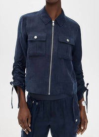 cinq a sept Dale Washed Twill Jacket in navy 1 - women's jacket
