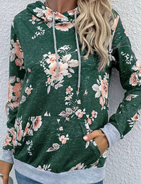 Lily Clothing - Floral Pocket Hoodie