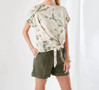 Karen Kane - Penny Tie Dye Front-tie Short Sleeve Top