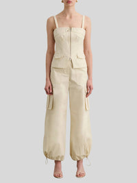 Toccin - James Wide Leg Drawstring Cargo Pant