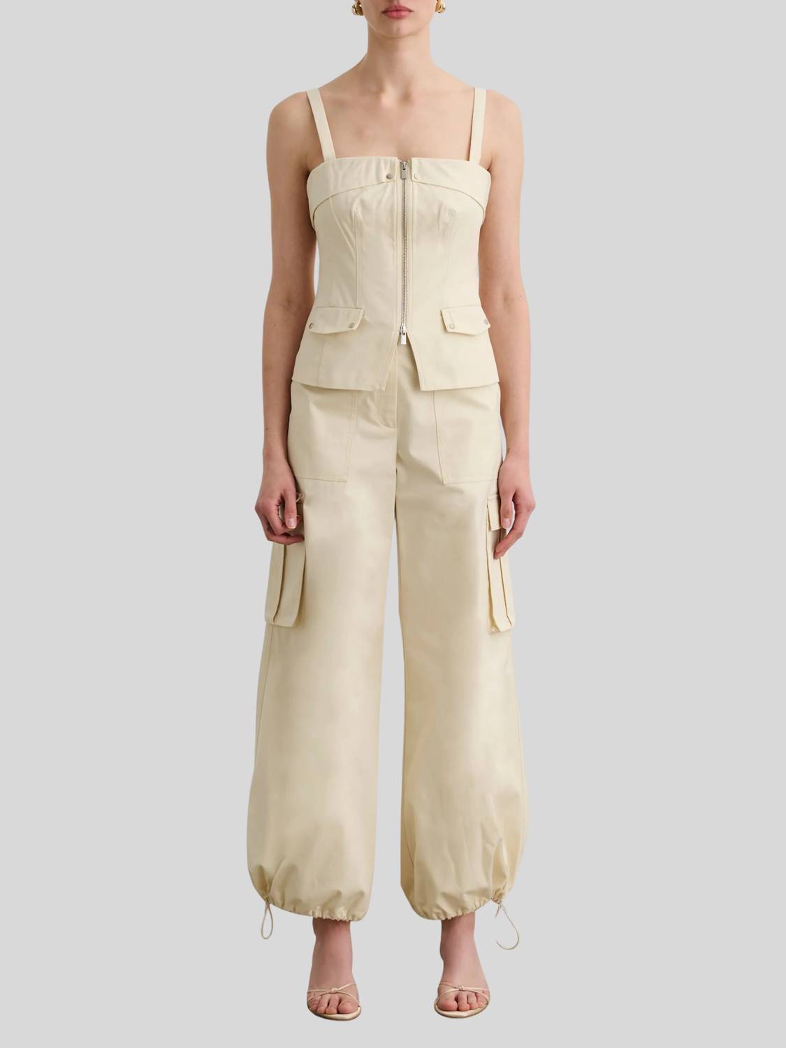 Toccin - James Wide Leg Drawstring Cargo Pant