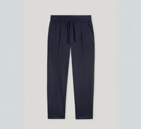 LUISA CERANO Cropped Drawstring Waist Pant in jean blue - women's pants - alternate view
