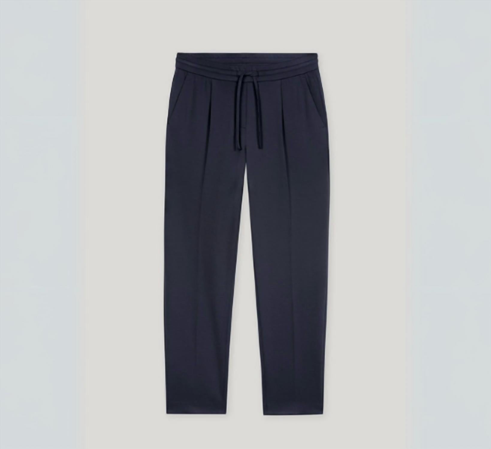 LUISA CERANO Cropped Drawstring Waist Pant in jean blue - women's pants - alternate view